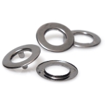 Beidseitige O-Ringe aus Metall mit Zinken, 20mm(ΒΑ000282) Farbe Μαύρο νίκελ / Black nickel